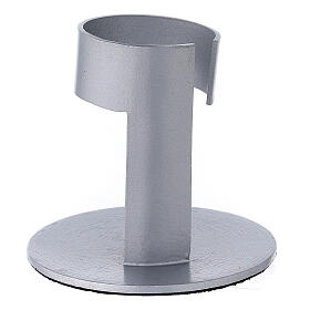 Portacandela fascia alluminio spazzolato 4 cm s3