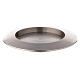 Circular candle holder of nickel-plated brass with satin finish 3 in s1