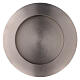 Circular candle holder of nickel-plated brass with satin finish 3 in s2