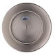 Circular candle holder of nickel-plated brass with satin finish 3 in s3