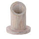 Pale mango wood candle holder with mitered socket 1 1/4 in s1