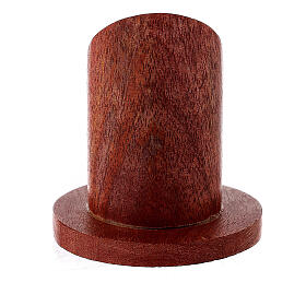 Bougeoir bois manguier foncé 3 cm s3