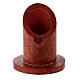 Dark mango wood candle holder with mitered socket 1 1/4 in s1