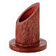 Dark mango wood candle holder with mitered socket 1 1/4 in s2