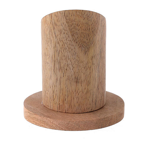 Natural mango wood candle holder 1 1/4 in 3