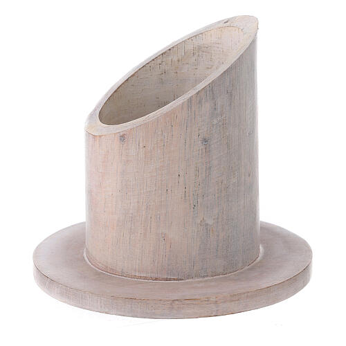 Pale mango wood candle holder 2 in 2