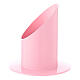 Pastel pink metal candle holder 5 cm diameter s2