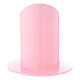 Pastel pink metal candle holder 5 cm diameter s3