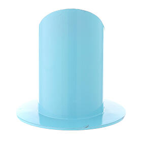 Portavela azul claro hierro 5 cm s3