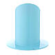 Castiçal porta-vela ferro azul claro, diâmetro: 5 cm s3