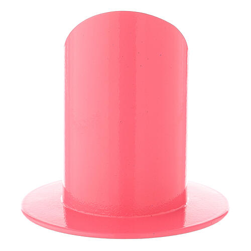 Raspberry pink iron candle holder, 5 cm 3