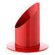 Castiçal porta-vela vermelho brilhante ferro, diâmetro: 5 cm s2