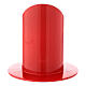 Castiçal porta-vela vermelho brilhante ferro, diâmetro: 5 cm s3