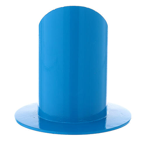 Castiçal porta-vela azul elétrico ferro, diâmetro: 5 cm 3