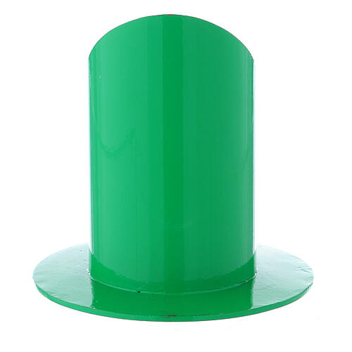 Green iron candle holder base, 5 cm 3