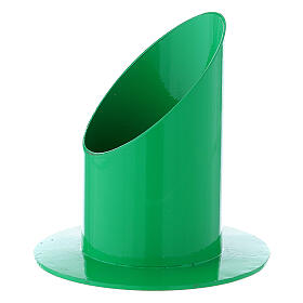 Castiçal porta-vela verde ferro, diâmetro: 5 cm