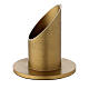 Gold plated aluminium candle holder satin finish 1 1/2 in s2