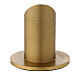 Gold plated aluminium candle holder satin finish 1 1/2 in s3