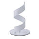 Spiral candle holder of white aluminium 1 1/2 in s2