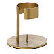 Gold plated aluminium candle holder with open band 1 1/2 in s2
