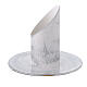 White sponged silver and iron candle holder, 3 cm s2