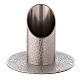Candleholder with leather effect in nickel-plated brass, 3 cm s1