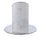 White candle holder in silver and iron, 4 cm s3