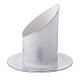White and silver metal candle holder 2 in s2