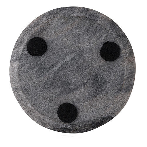 Round stone candle holder plate 4 in 3