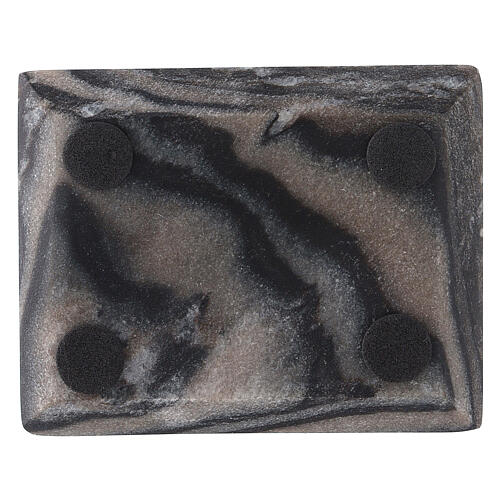 Rectangular stone candle holder plate 4x3 in 3