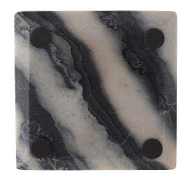 Assiette pour bougie 12x12 cm pierre naturelle s3