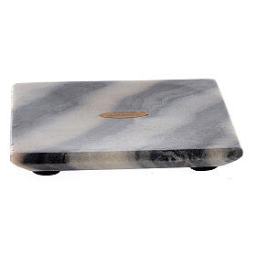Candle holder plate 5x5 in natural stone