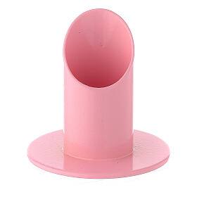 Portacandela rosa pastello ferro 4 cm