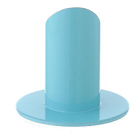 Portavela azul pastel 4 cm hierro s3
