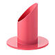 Portacandela rosa lampone 3 cm ferro s2