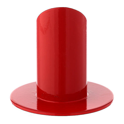 Red iron candle holder base, 3 cm 3