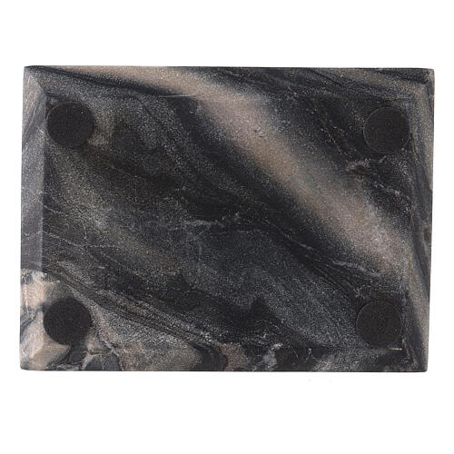 Natural stone rectangular plate with candles, 13x10 cm 3