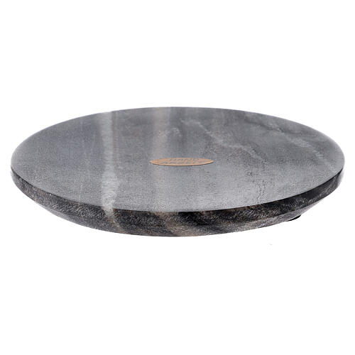Natural stone candle plate, diameter 14 cm 1