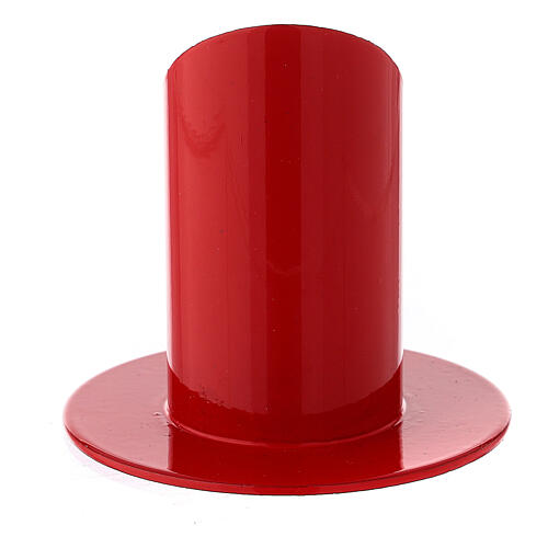 Red iron candle holder 4 cm 3