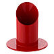 Porta-vela vermelho ferro 4 cm s1