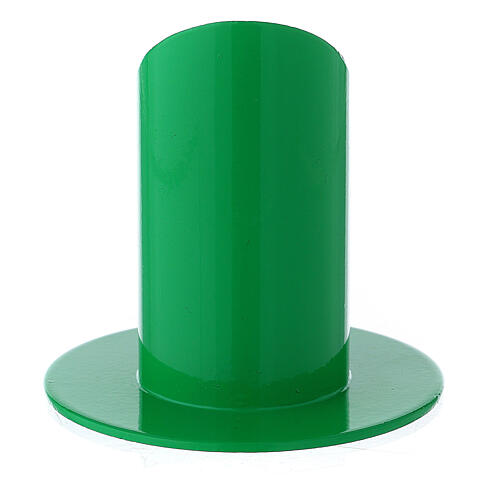 Candleholder in bright green iron, 4 cm 3