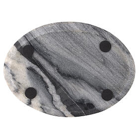 Piatto per candela 17x12 cm pietra naturale s3