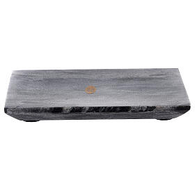 Prato porta-vela rectangular pedra natural 17x12 cm