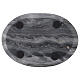 Oval candle plate of natural stone 8x5 1/2 in s3