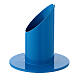 Portacandela blu obliquo ferro 3 cm s2