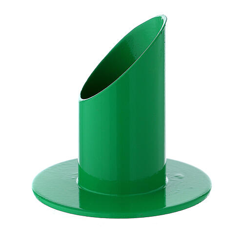 Porta-vela verde diâmetro 3 cm ferro 2