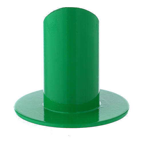 Porta-vela verde diâmetro 3 cm ferro 3