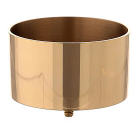 Candlestick box for convertible chandelier in golden brass 10 cm