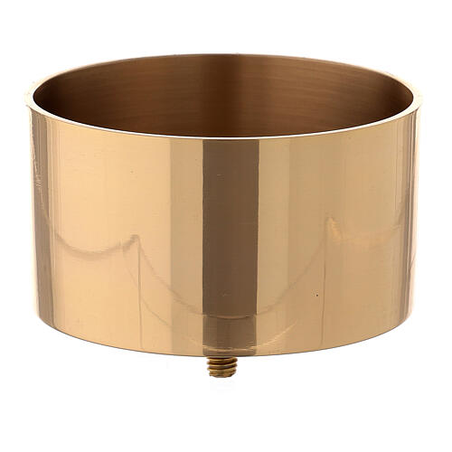 Candlestick box for convertible chandelier in golden brass 10 cm 1