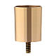 Socket for candle holder of gold plated brass 1 1/2 in s1